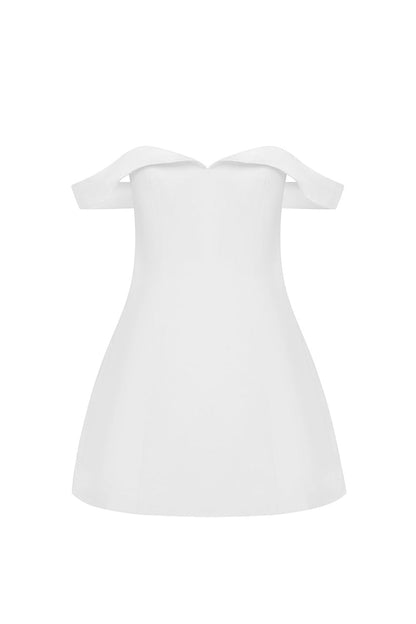 Ebony Mini Dress - White - SHOPJAUS - JAUS