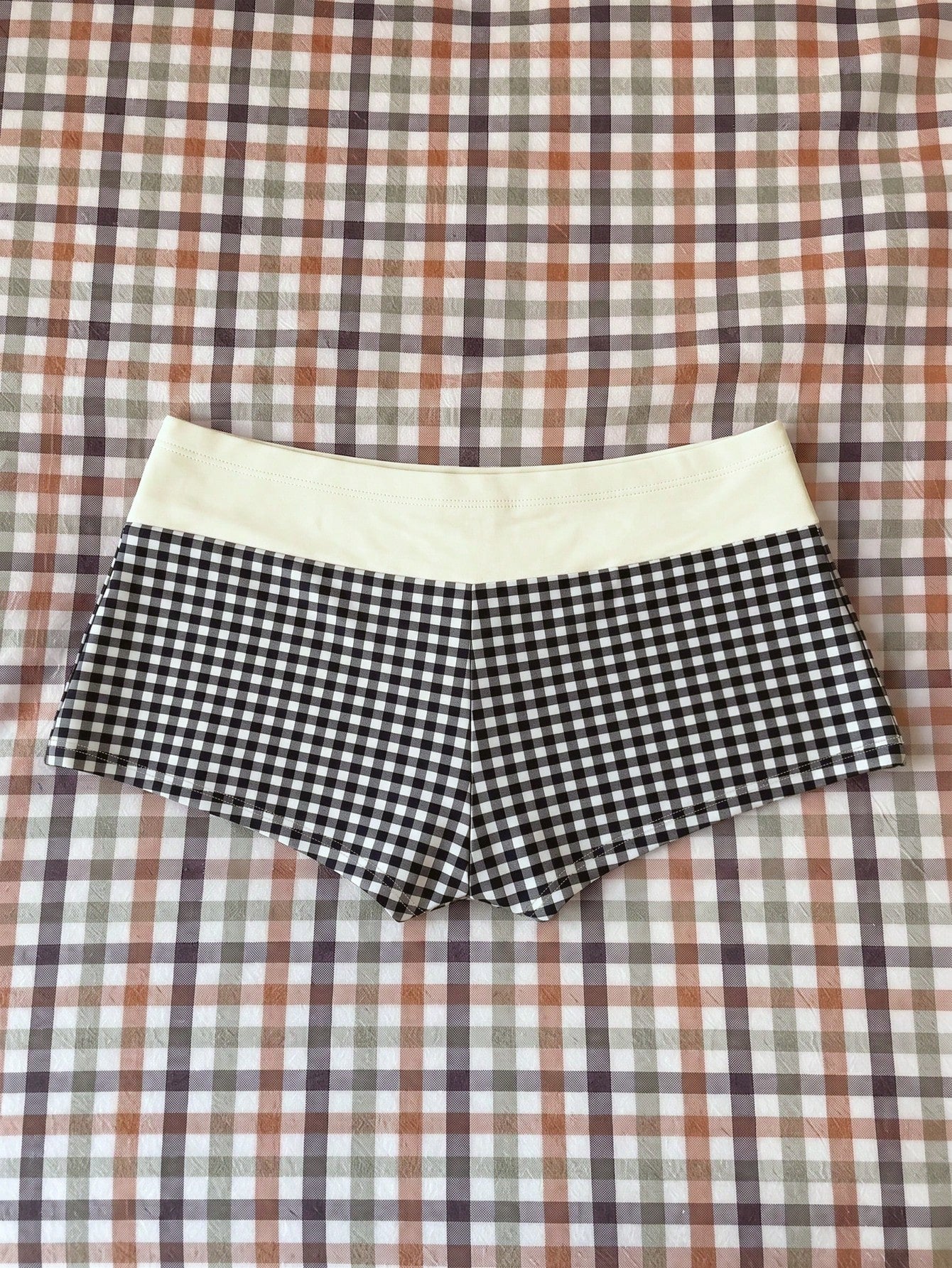 Elavelle Women's Spring/Summer Random Print High Waist Bow Bikini Bottoms