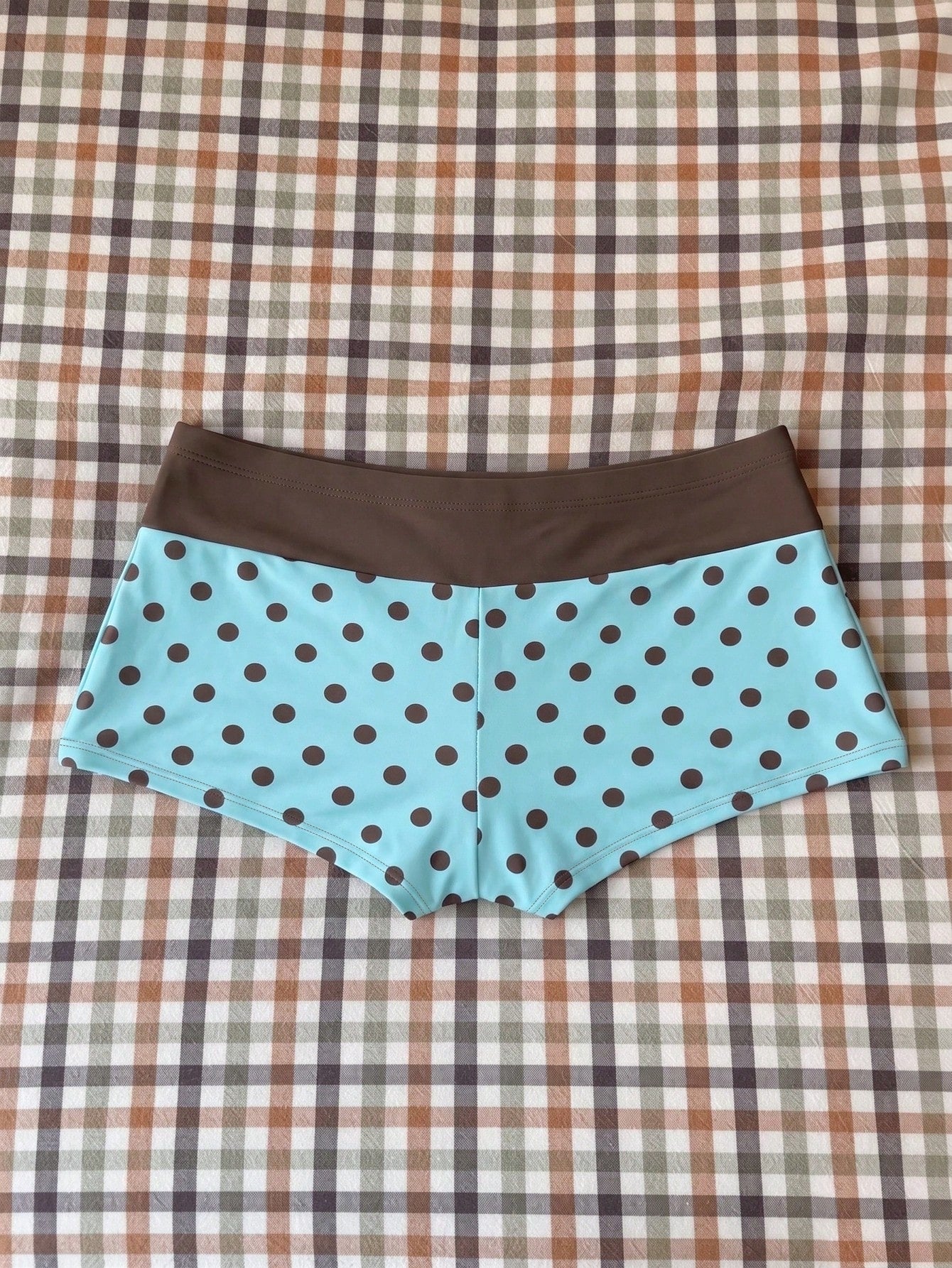 Elavelle Women's Spring/Summer Random Print High Waist Bow Bikini Bottoms