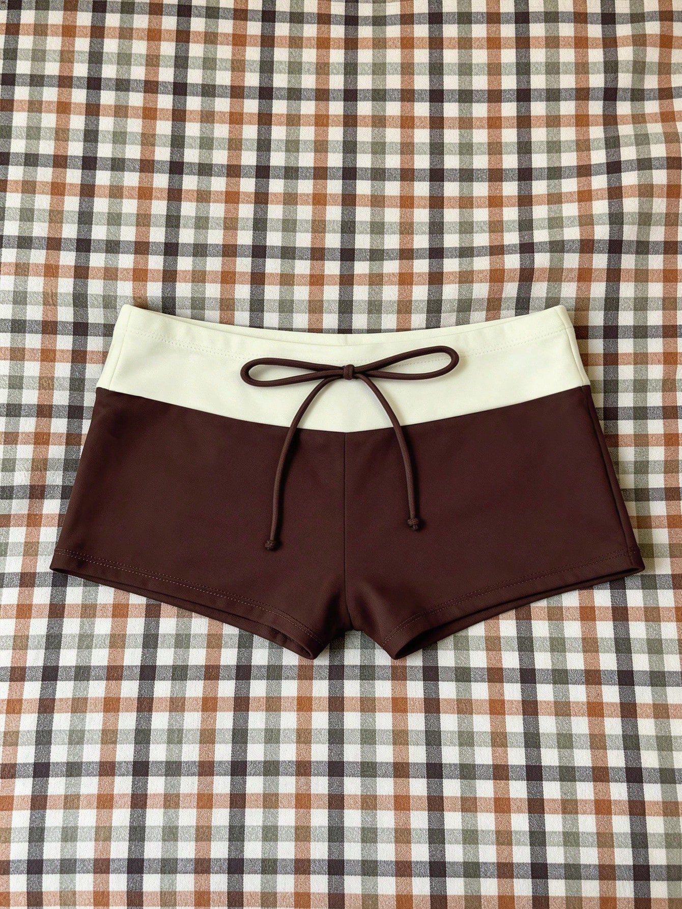 Elavelle Women's Spring/Summer Random Print High Waist Bow Bikini Bottoms