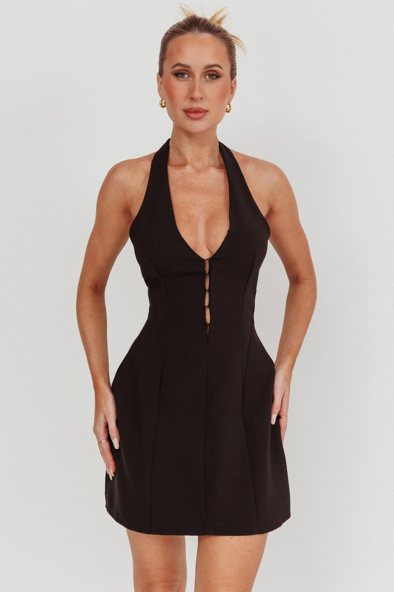 Elisabeth Mini Dress - Black - SHOPJAUS - JAUS