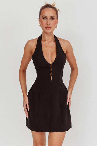 Elisabeth Mini Dress - Black - SHOPJAUS - JAUS