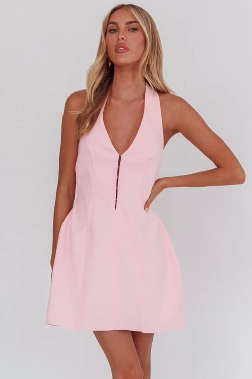 Elisabeth Mini Dress - Pink - SHOPJAUS - JAUS
