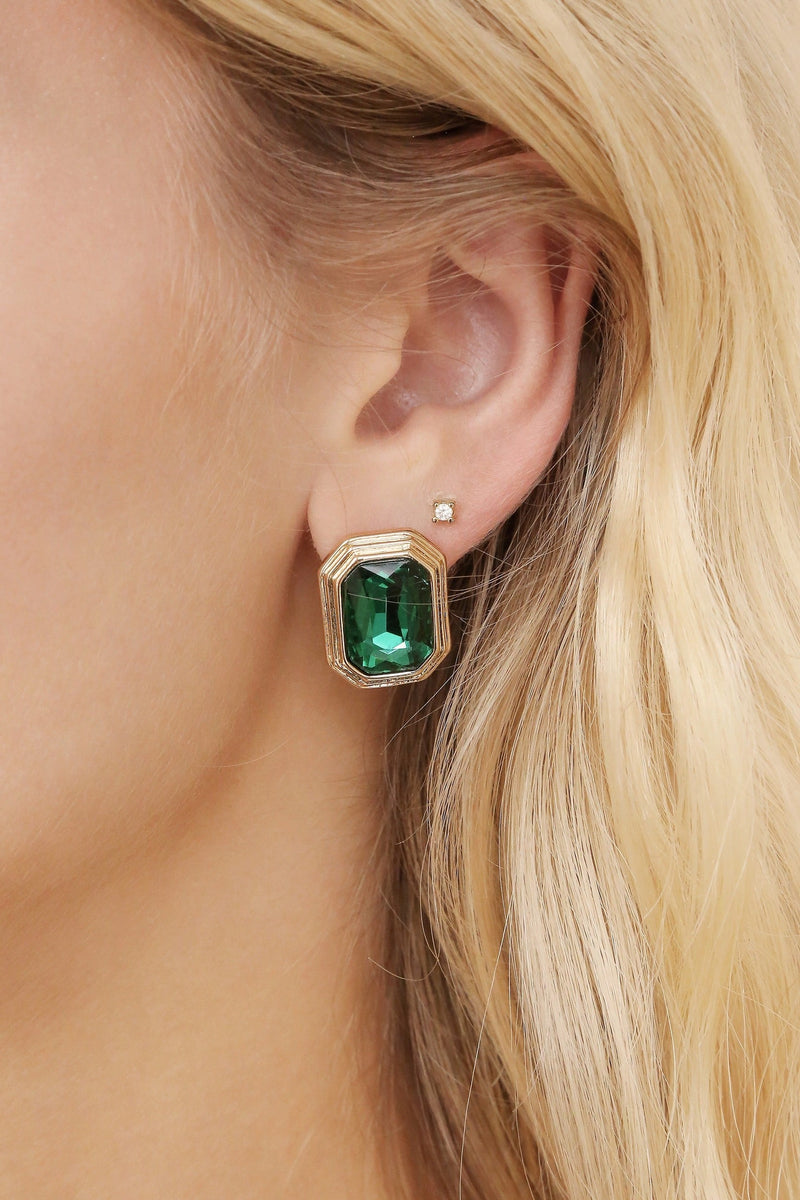 Emerald Deco Earrings - SHOPJAUS - JAUS