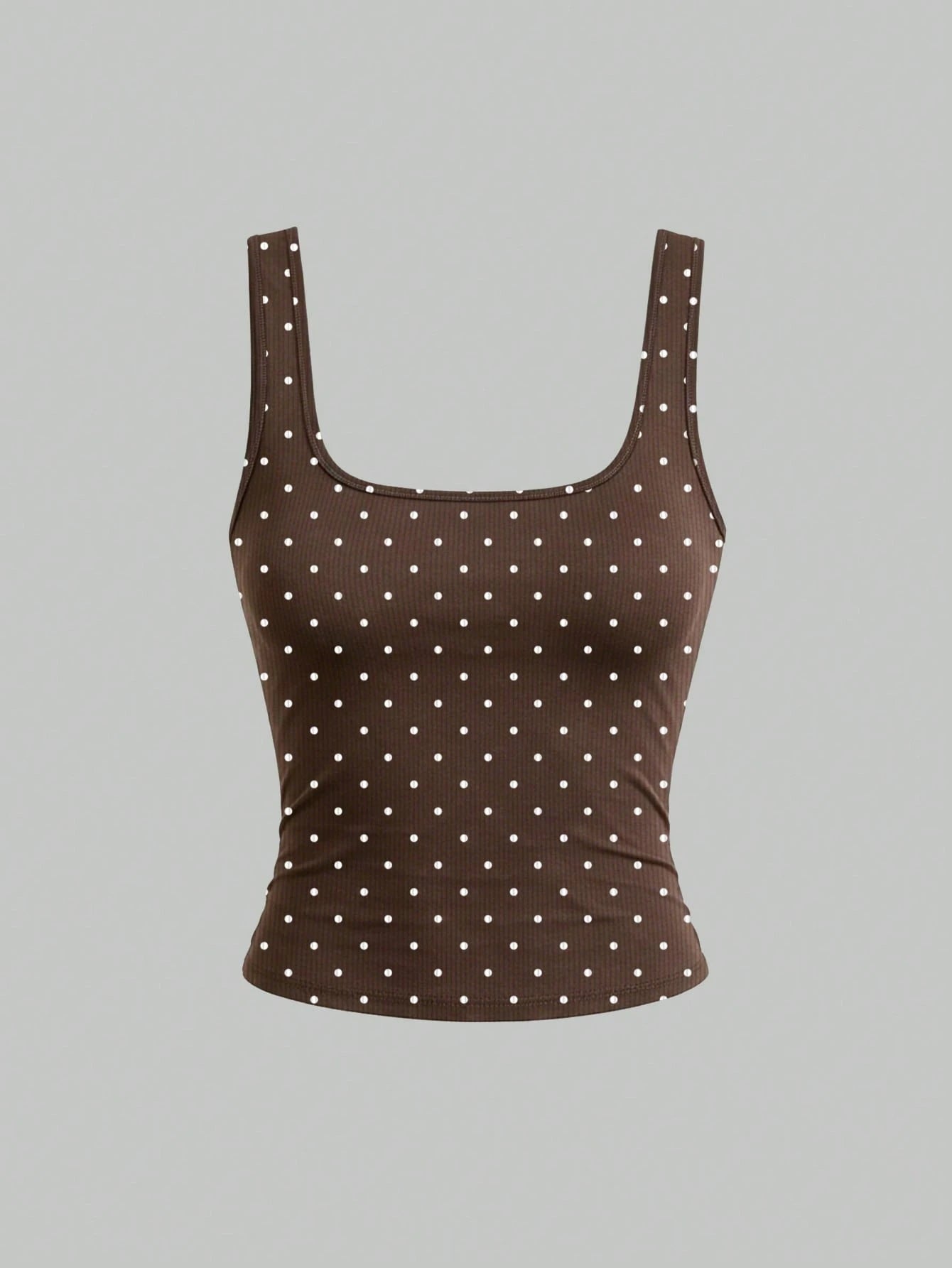 EMERY ROSE 3pcs Plus Size Women's Casual Polka Dot & Leopard Pattern Printed Sleeveless Vest Set, Summer
