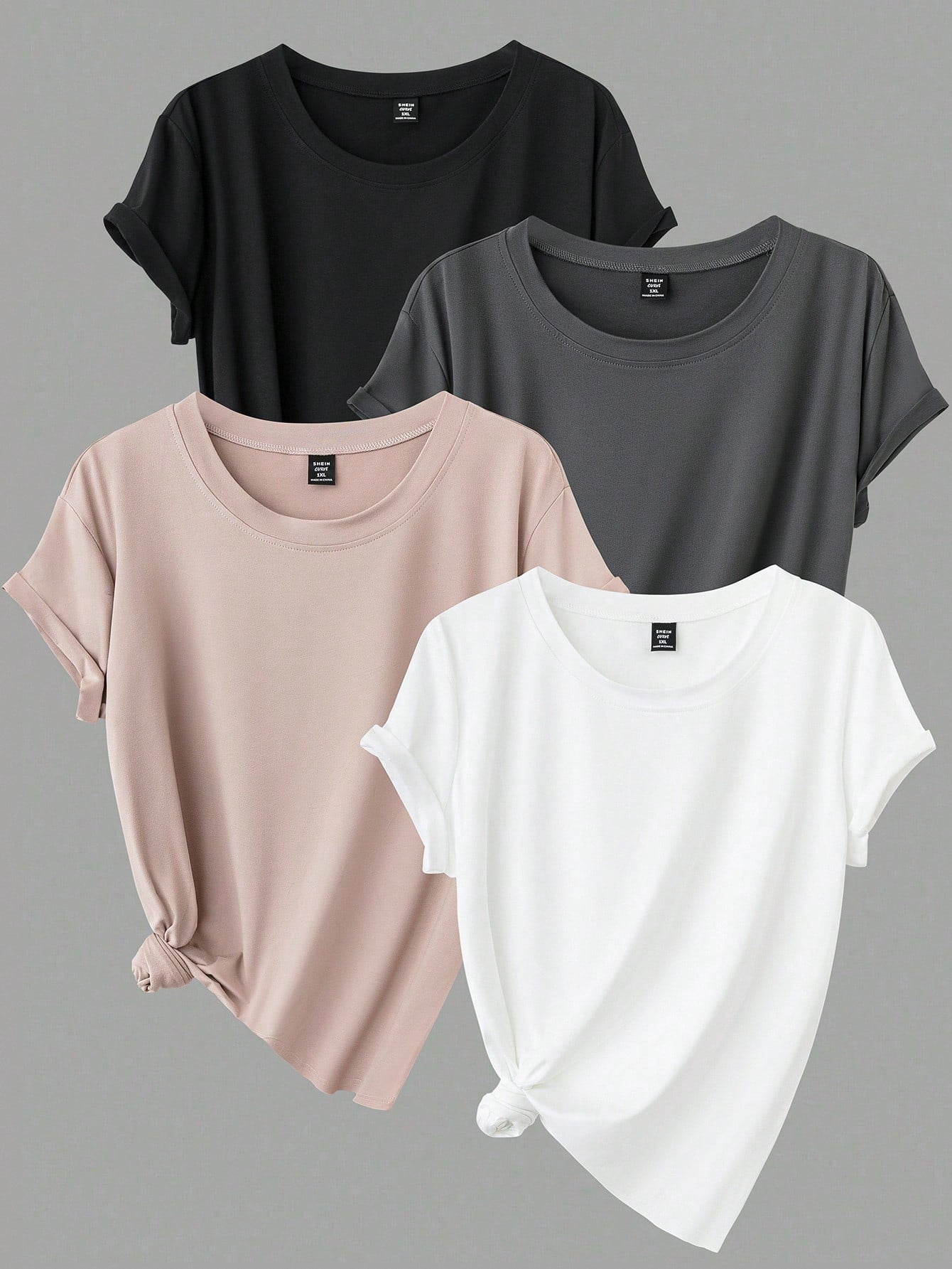 EMERY ROSE 4PCS Plus Size T-Shirts