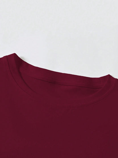 EMERY ROSE Floral Pattern&Wear Comfortably&Round Neck T-Shirt&Summer&Spring,Women's Clothing Graphic Tees Women Tops
