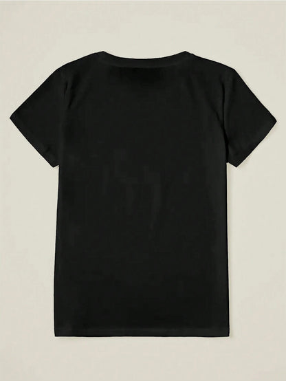 EMERY ROSE Halloween Ghost Print Crew Neck Short Sleeve T-Shirt