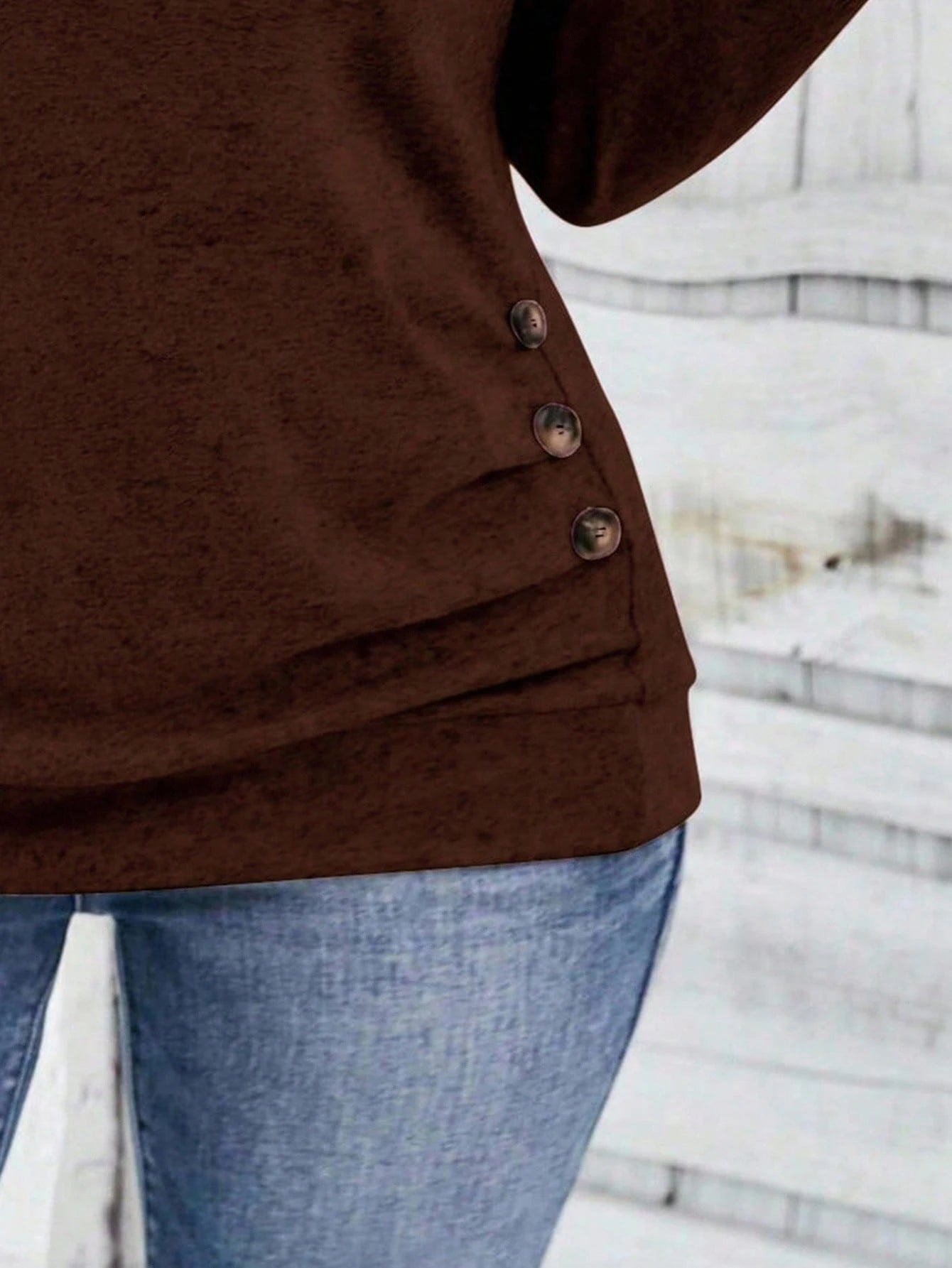 EMERY ROSE New Arrival Plus Size Women Casual Colorblock Round Neck Long Sleeve T-Shirt Fall