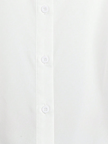 EMERY ROSE Plus Frill Trim Flounce Sleeve High Low Hem Shirt Fall