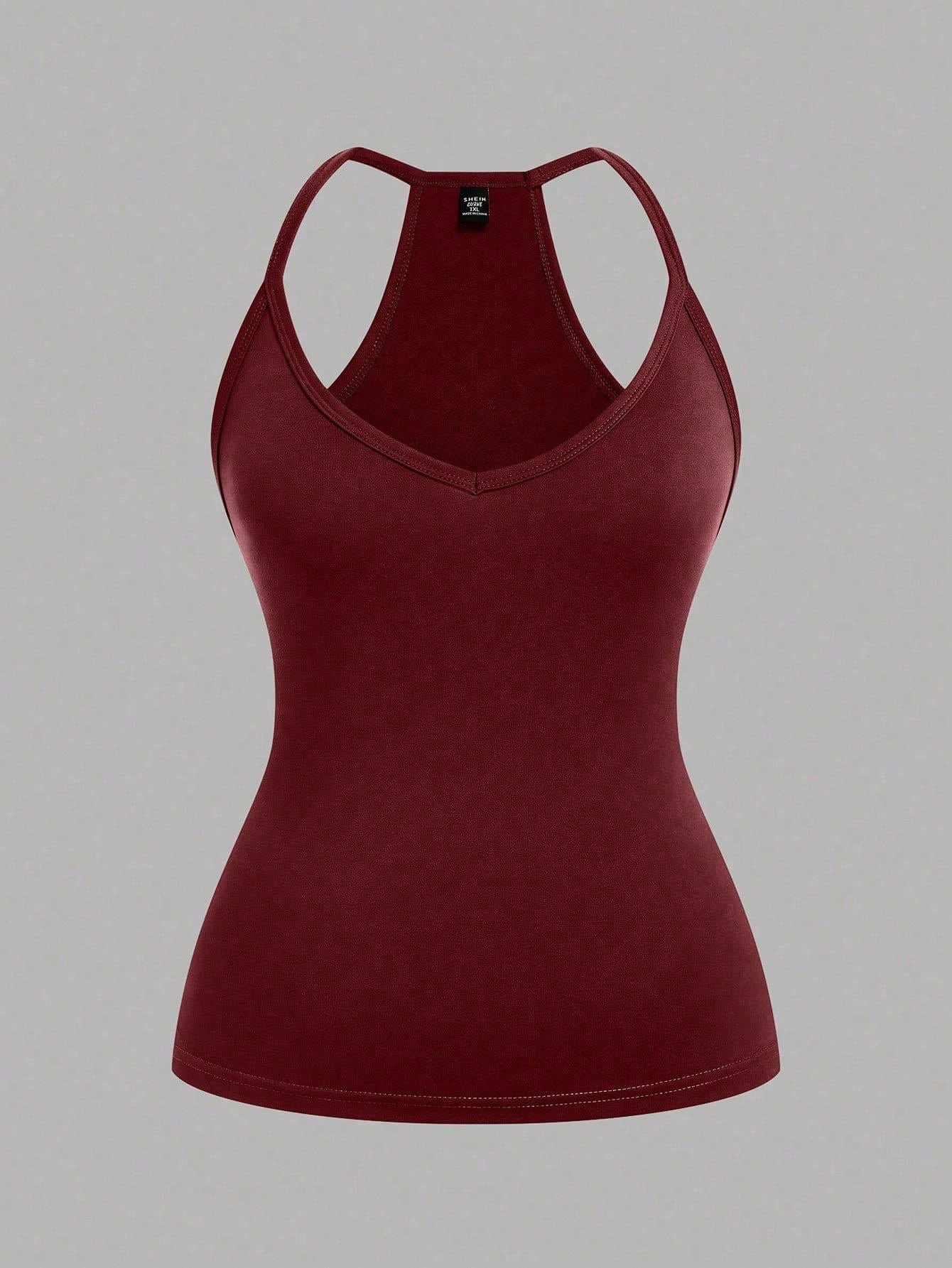 EMERY ROSE Plus Size Casual V-Neck Sport 3 PiecesCombo Tank Top Set
