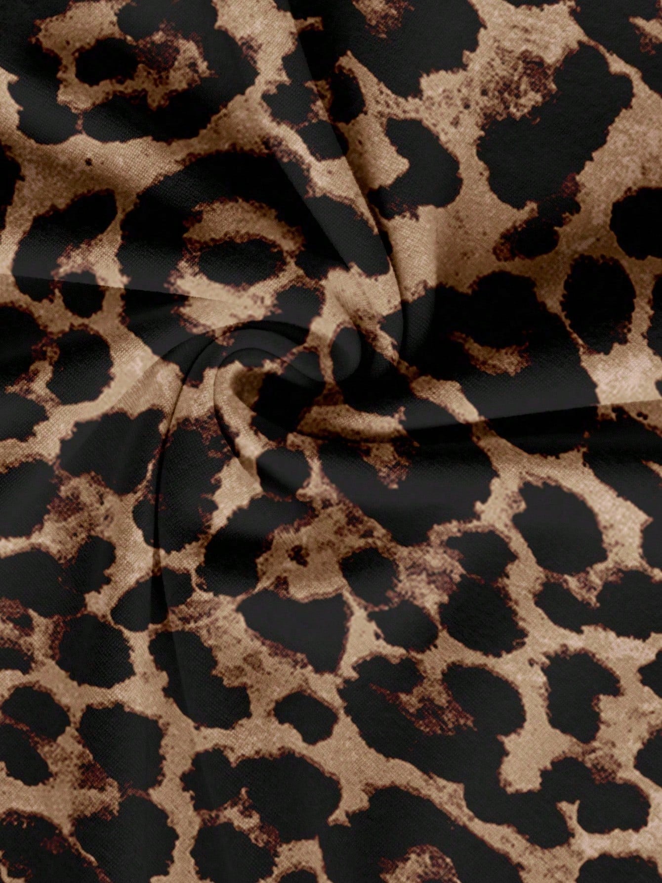 EMERY ROSE Plus Size Country Music Festival Leopard Texture Print Shirt, Autumn Chic Blouses For Women,Summer/Spring