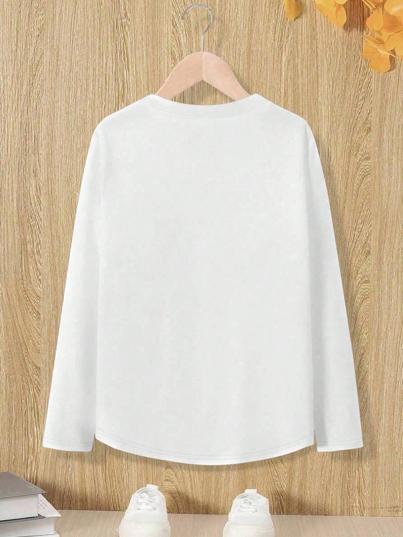 EMERY ROSE Plus Size Women's Printed Casual Long-Sleeved T-Shirt Fall