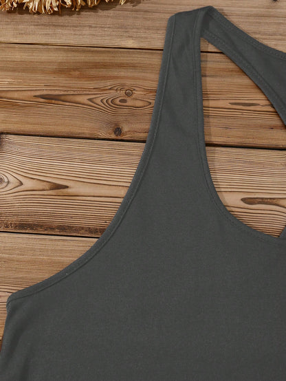 EMERY ROSE Sunflower Print Casual Minimalist Camisole Tank Top, Suitable For Plus Size In Summer Back To School,Spring/Vacation