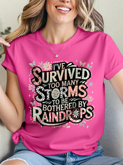 EMERY ROSE Too Many Storms Plus Size Short Sleeved T Shirts