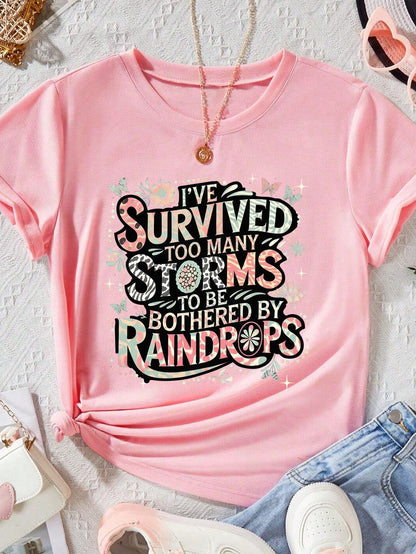 EMERY ROSE Too Many Storms Plus Size Short Sleeved T Shirts