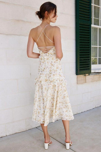 Emilia Dress - Yellow Floral - JAUS