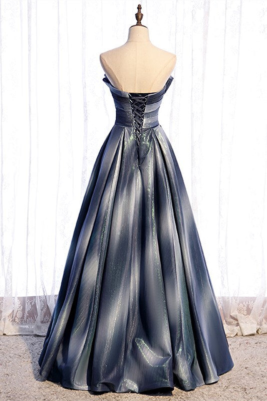 Empire Ombre Blue A-line Long Party Dress