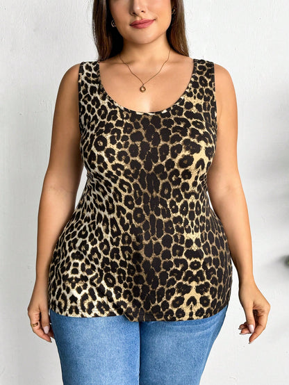 Essnce 3pcs/Set Plus Size Women Casual Round Neck Tank Tops