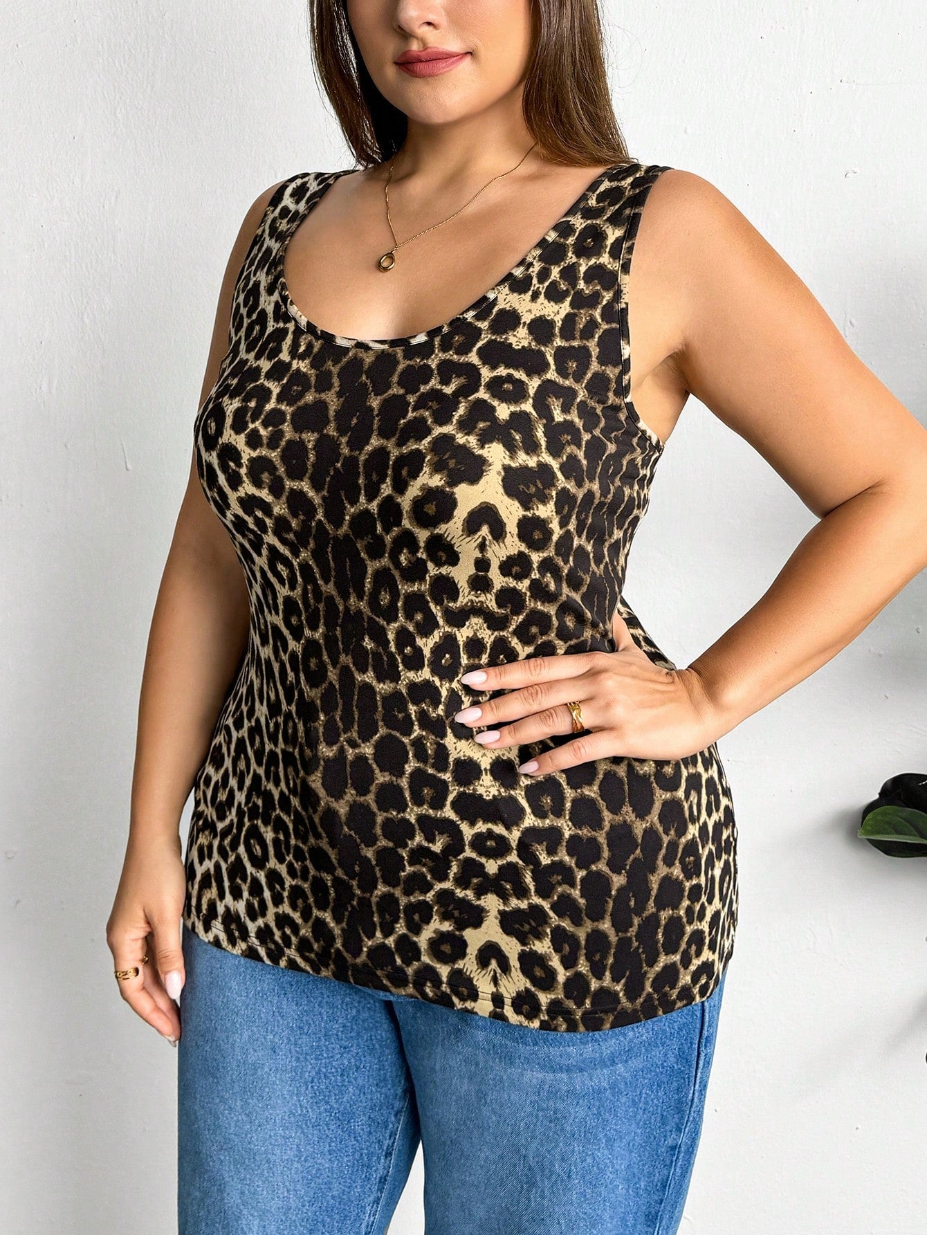 Essnce 3pcs/Set Plus Size Women Casual Round Neck Tank Tops