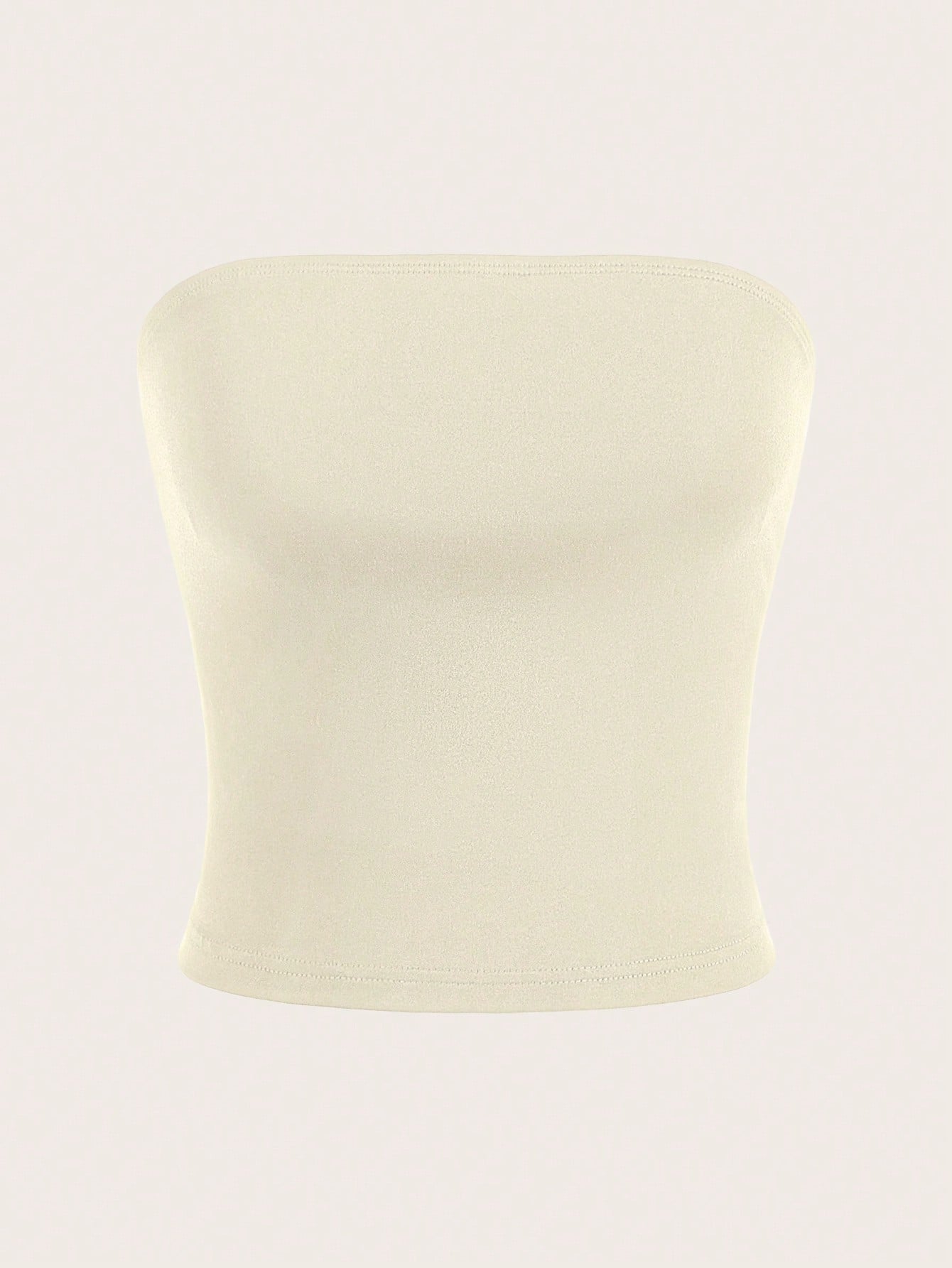 Essnce 4pcs Plus Size Women's Solid Color Casual Tube Top Set, Suitable For Summer