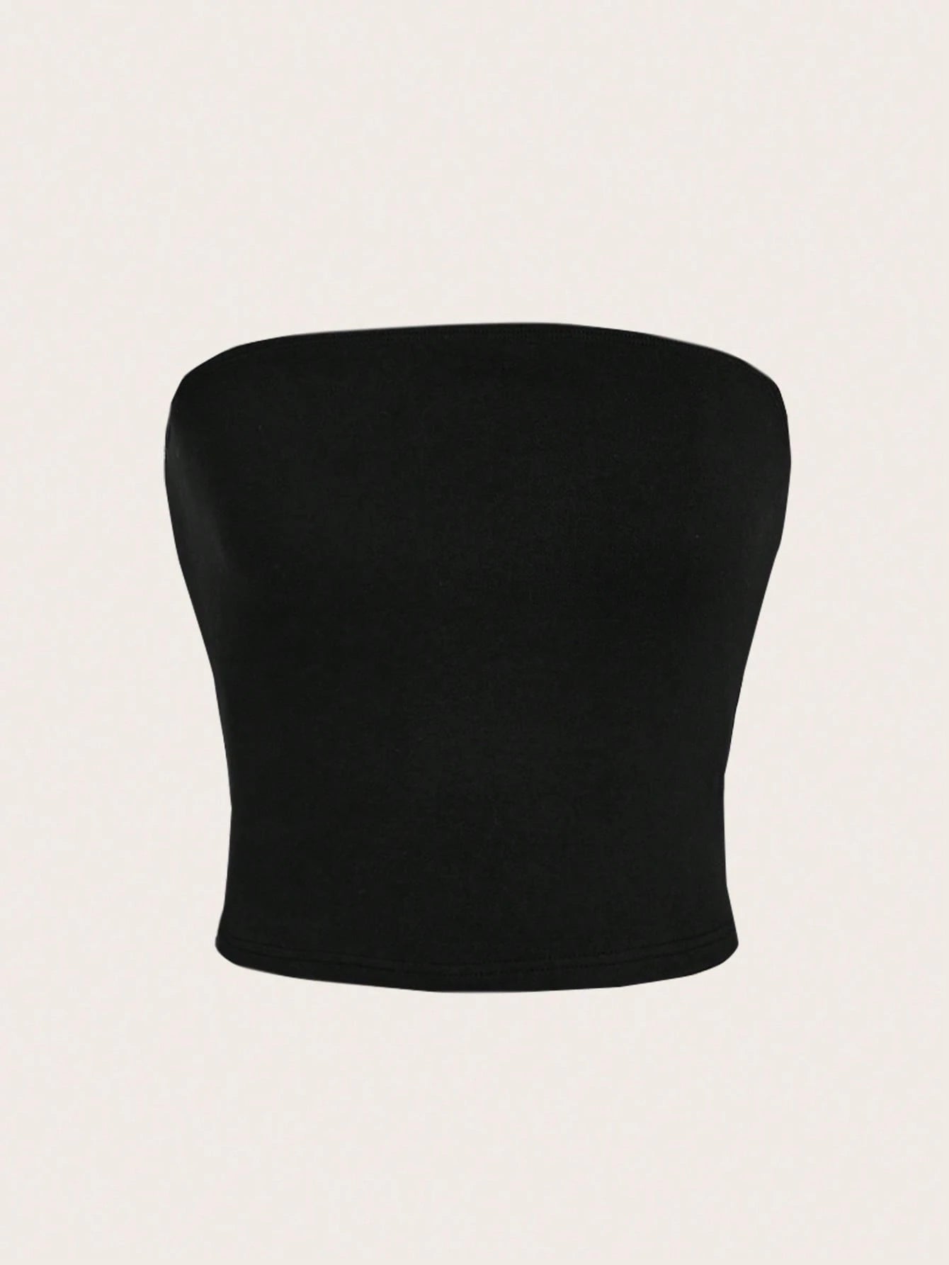 Essnce 4pcs Plus Size Women's Solid Color Casual Tube Top Set, Suitable For Summer