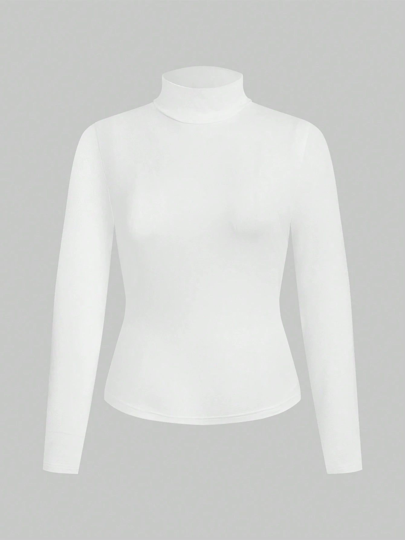 Essnce Plus Size Women's 2-Piece Black And White Suit T-Shirt Autumn Elegant Business Casual Graduation Office Long-Sleeved Knitted Mock Neck Turtleneck Tops