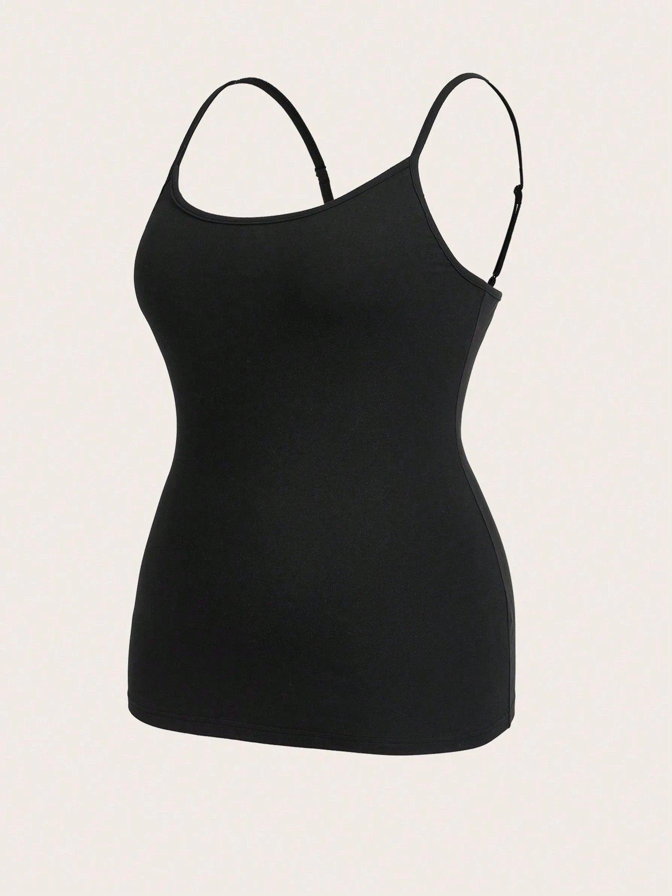 Essnce Plus Size Women's Clothing Four Seasons Casual Business Casual Versatile Basic Comfortable Long Black Camisole 2 Packs Summer Curv Tops Lounge Office