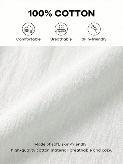 Essnce Plus-Size Women's White Linen Vest With Side Ties,Casual Silky Sommar Vacation Tops,Loose Comfortable Breathable Apron Belly Clothes