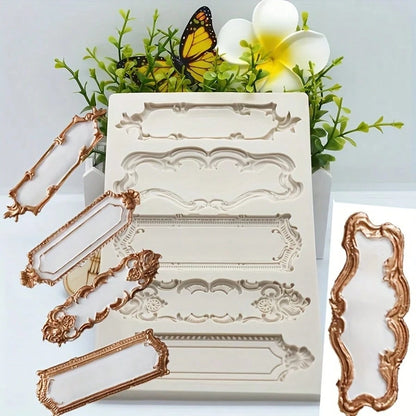 European Retro Creative Texture Frame Mold, Suitable For Shooting Decorative Props, Desktop Resin Accessories, Aromatherapy Candle Paste Props, Aromatherapy Candles, Polymer Production, Soft Material