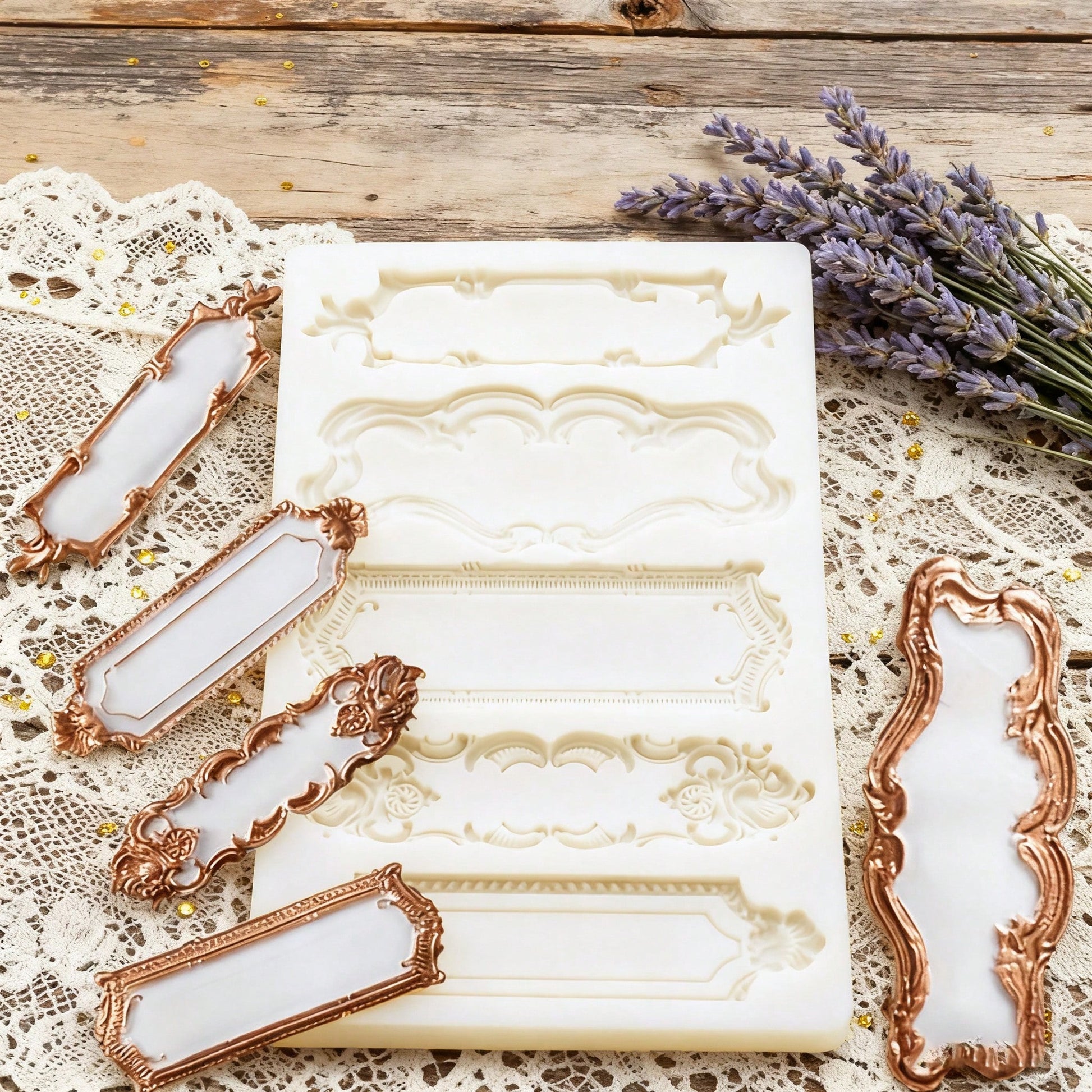 European Retro Creative Texture Frame Mold, Suitable For Shooting Decorative Props, Desktop Resin Accessories, Aromatherapy Candle Paste Props, Aromatherapy Candles, Polymer Production, Soft Material