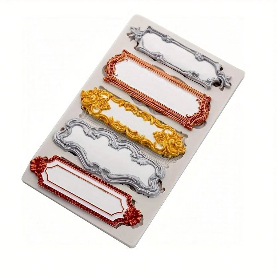 European Retro Creative Texture Frame Mold, Suitable For Shooting Decorative Props, Desktop Resin Accessories, Aromatherapy Candle Paste Props, Aromatherapy Candles, Polymer Production, Soft Material