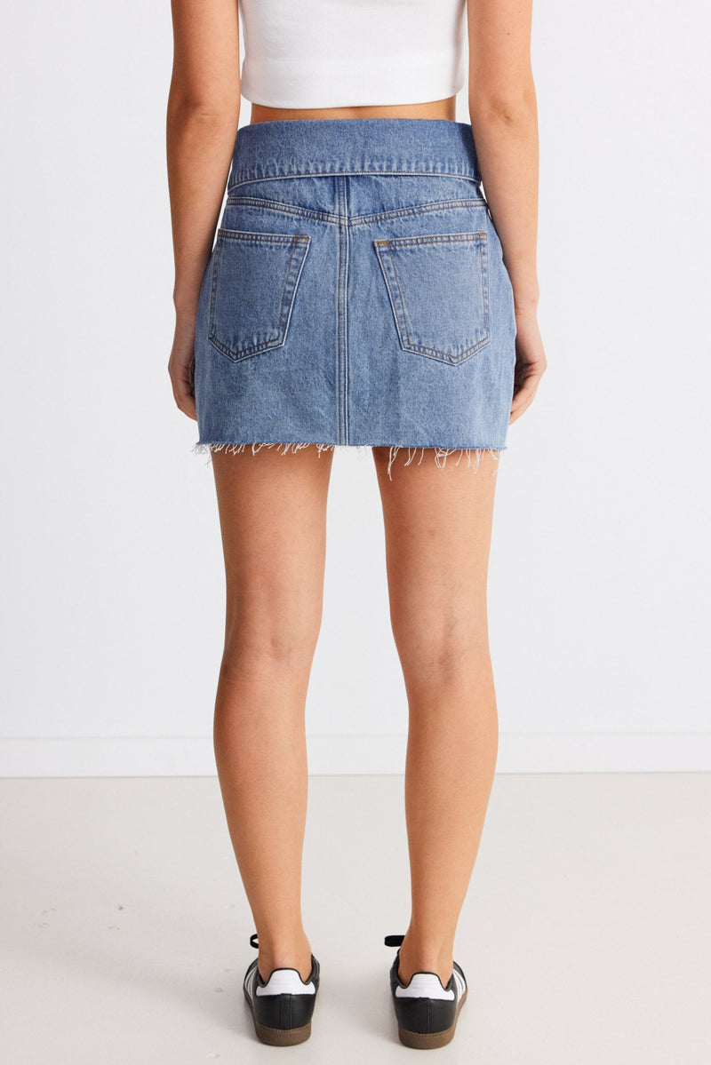Eve Denim Skirt - Denim - SHOPJAUS - JAUS