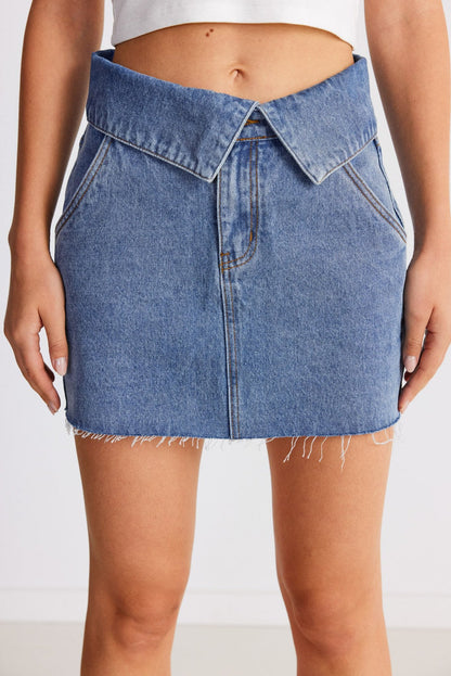 Eve Denim Skirt - Denim - SHOPJAUS - JAUS