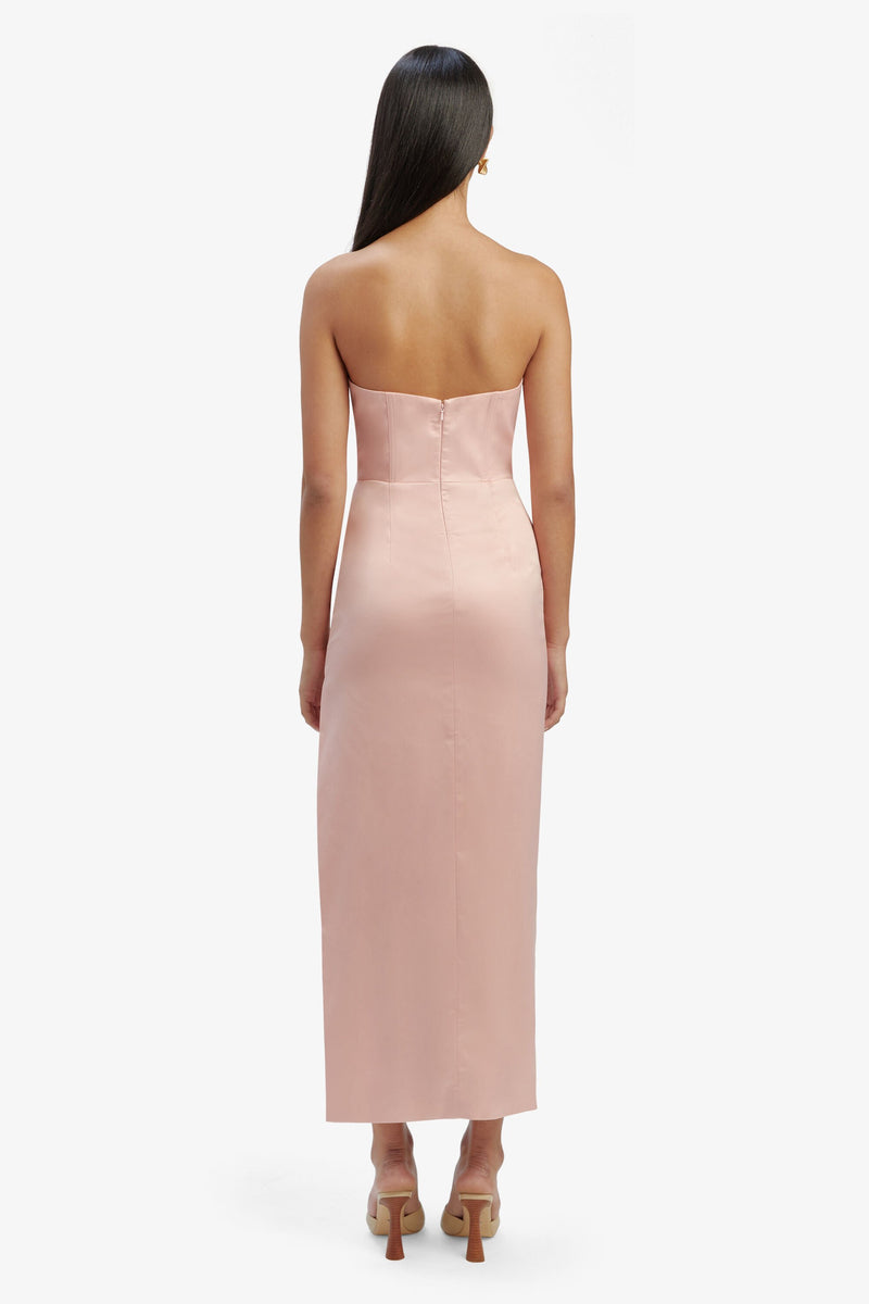 Everlasting Satin Midi Dress - Soft Pink - SHOPJAUS - JAUS