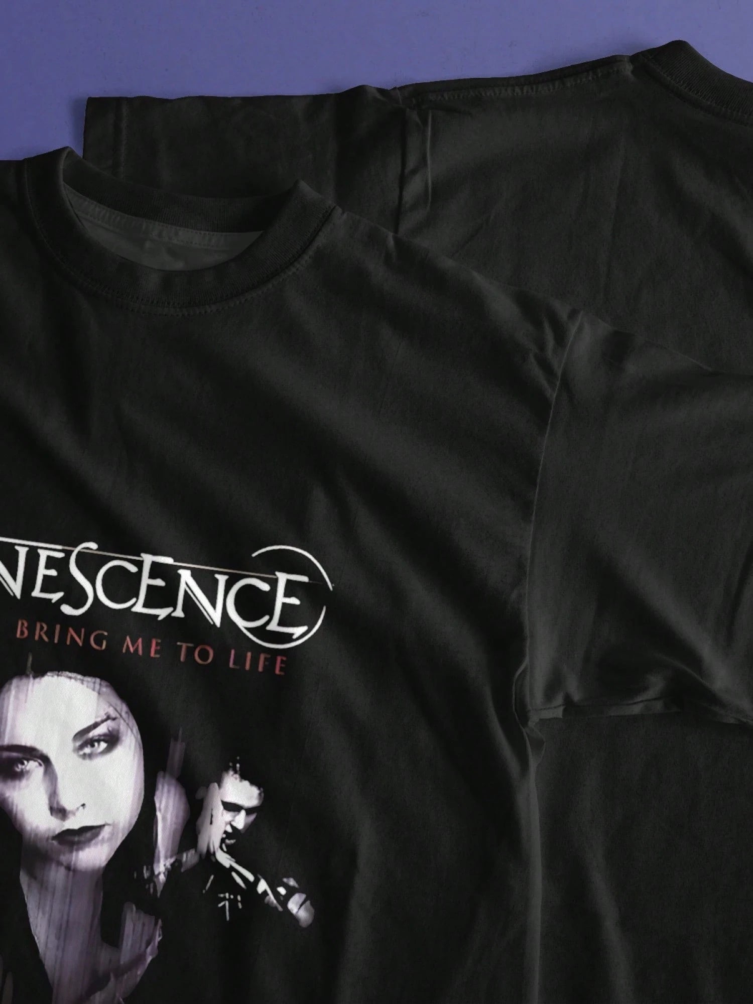 EWH Retro, Rock, Men's Short Sleeve,-Shirt, Evanescence Band, Iconic, Printed, Loose Street, Top, Music, Culture, Street Style