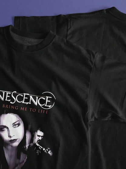 EWH Retro, Rock, Men's Short Sleeve,-Shirt, Evanescence Band, Iconic, Printed, Loose Street, Top, Music, Culture, Street Style