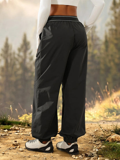 Exploreva Contrast Tape Slant Pocket Outdoor Pants