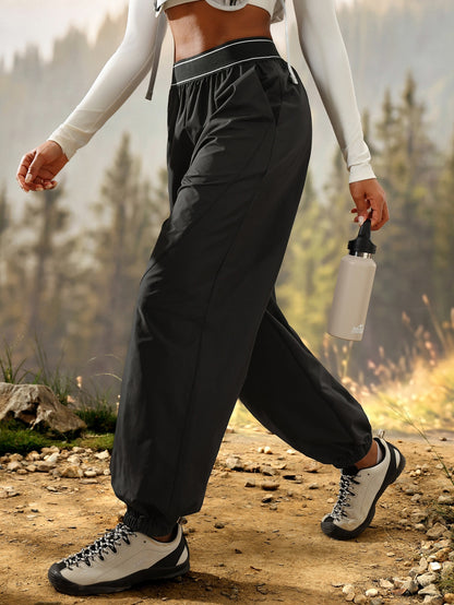 Exploreva Contrast Tape Slant Pocket Outdoor Pants