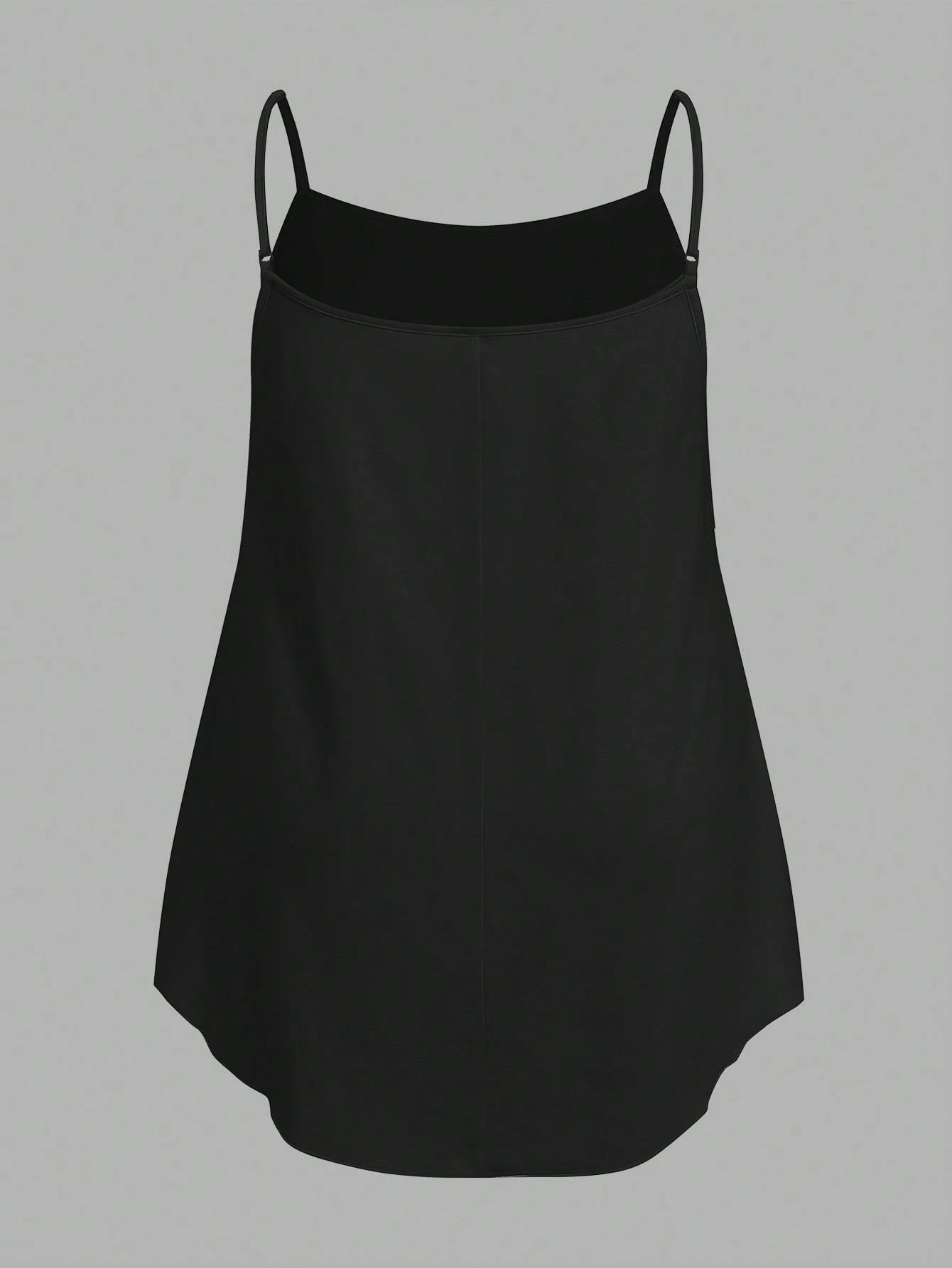 EZwear 2pcs/Set Plus Size Solid Color Camisole Tank Tops, Summer Back To School Lounge Date Night Black White