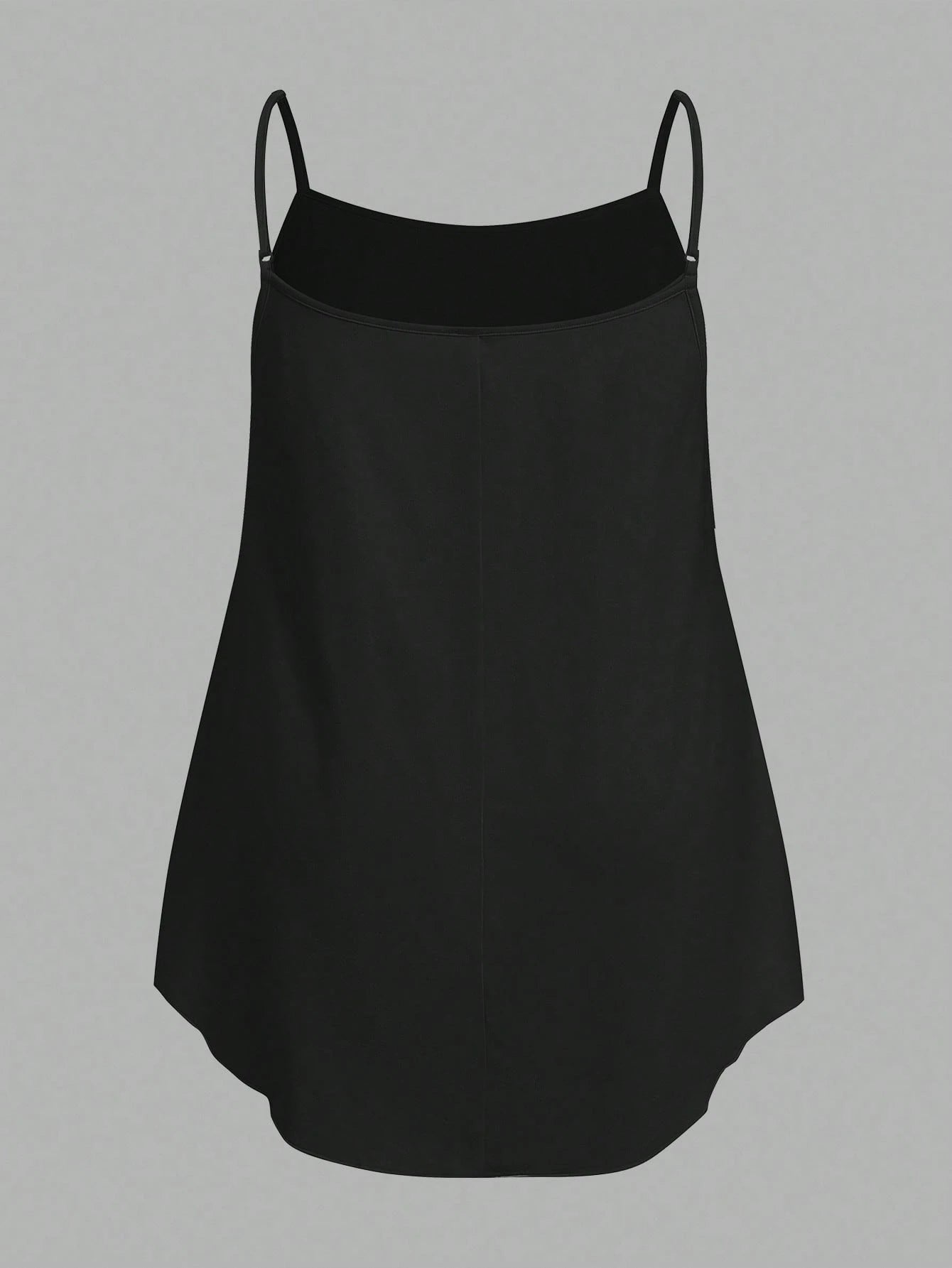 EZwear 3pcs/Set Plus Size Solid Color Camisole Tops, Black + White + Light Grey, Suitable For Summer