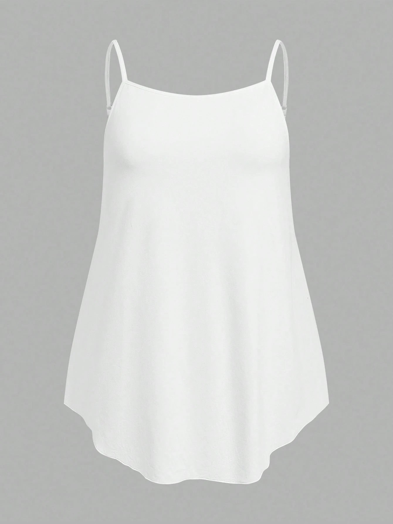 EZwear 3pcs/Set Plus Size Solid Color Camisole Tops, Black + White + Light Grey, Suitable For Summer