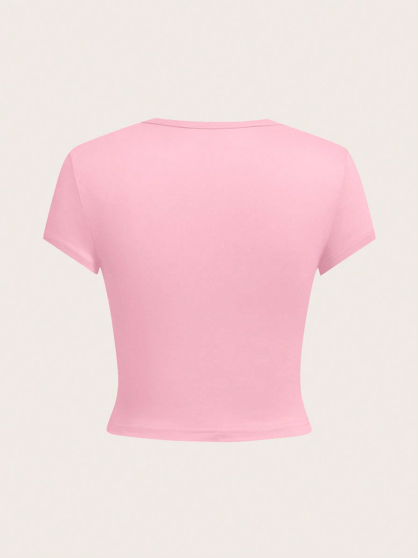 EZwear 4pcs Women Casual Solid Color Round Neck Plus Size Short Sleeve T-Shirts, Suitable For Summer Basics Tops Basic Tees 3 Pack Cropped Plain Tshirts