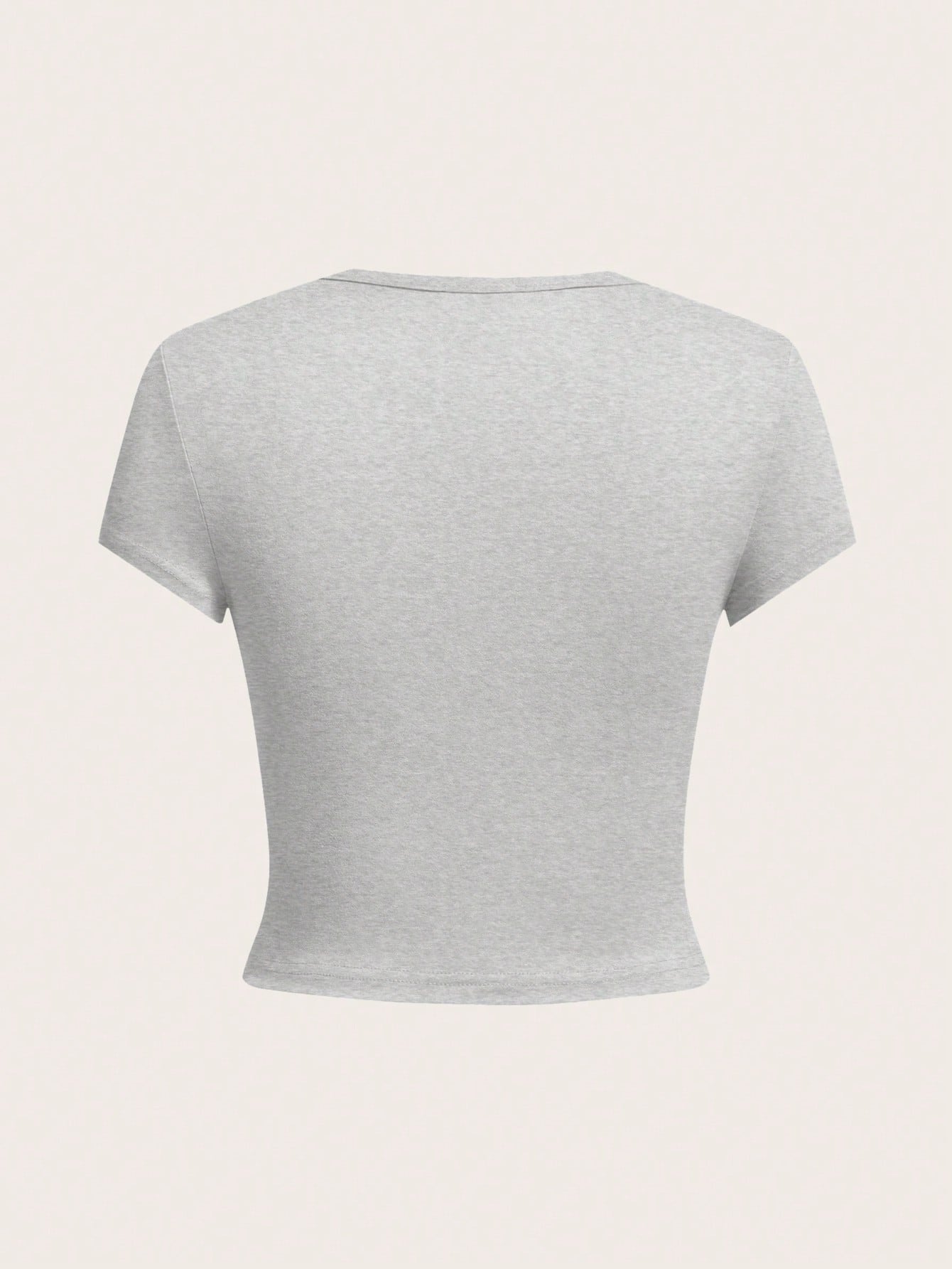 EZwear 4pcs Women Casual Solid Color Round Neck Plus Size Short Sleeve T-Shirts, Suitable For Summer Basics Tops Basic Tees 3 Pack Cropped Plain Tshirts
