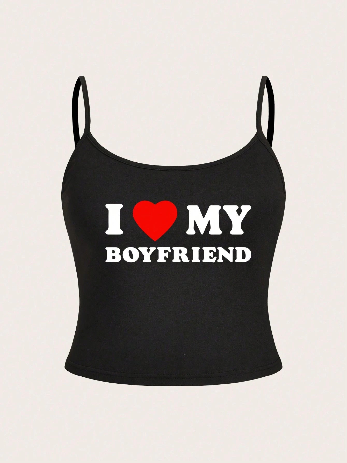 EZwear Plus Size Women Heart Print Cami Top, For Summer/Valentine's Day