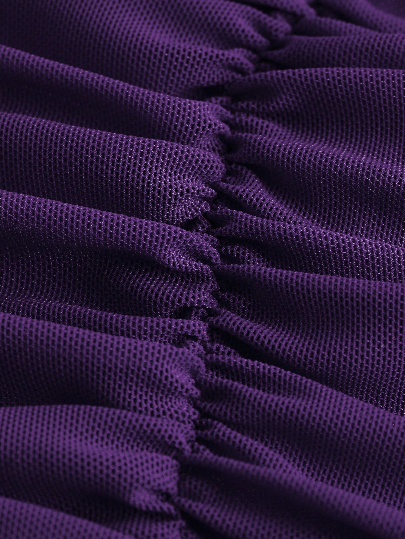 EZwear Solid Color Pleated Mesh Bodycon Strappy Dress For Summer