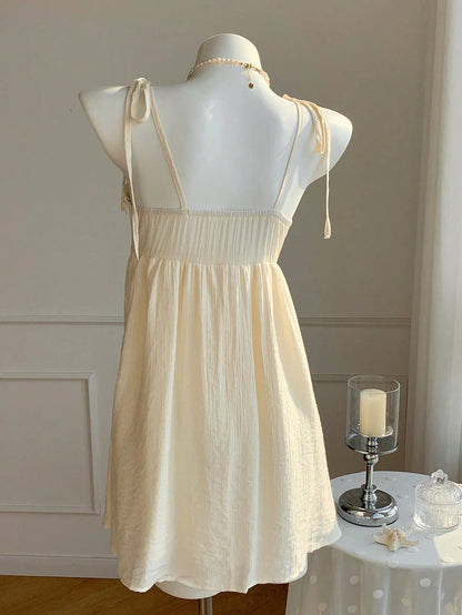 EZwear Women's Holiday Casual Solid Color Suspender Linen Dress,Summer Dresses For Women,Pastel Dresses For Women