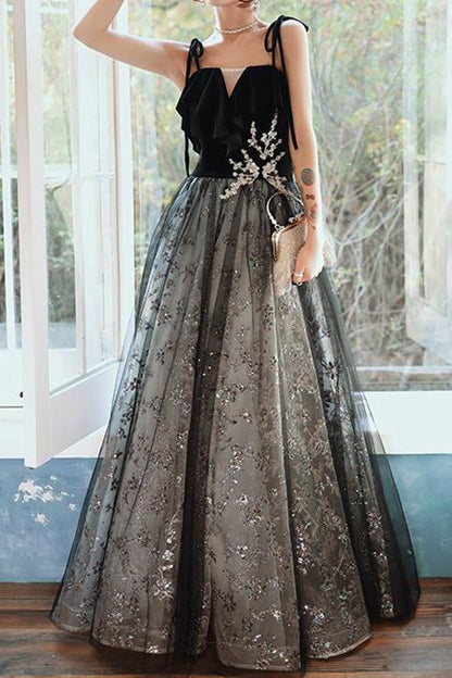 Fairy Green A-line Long Party Dress