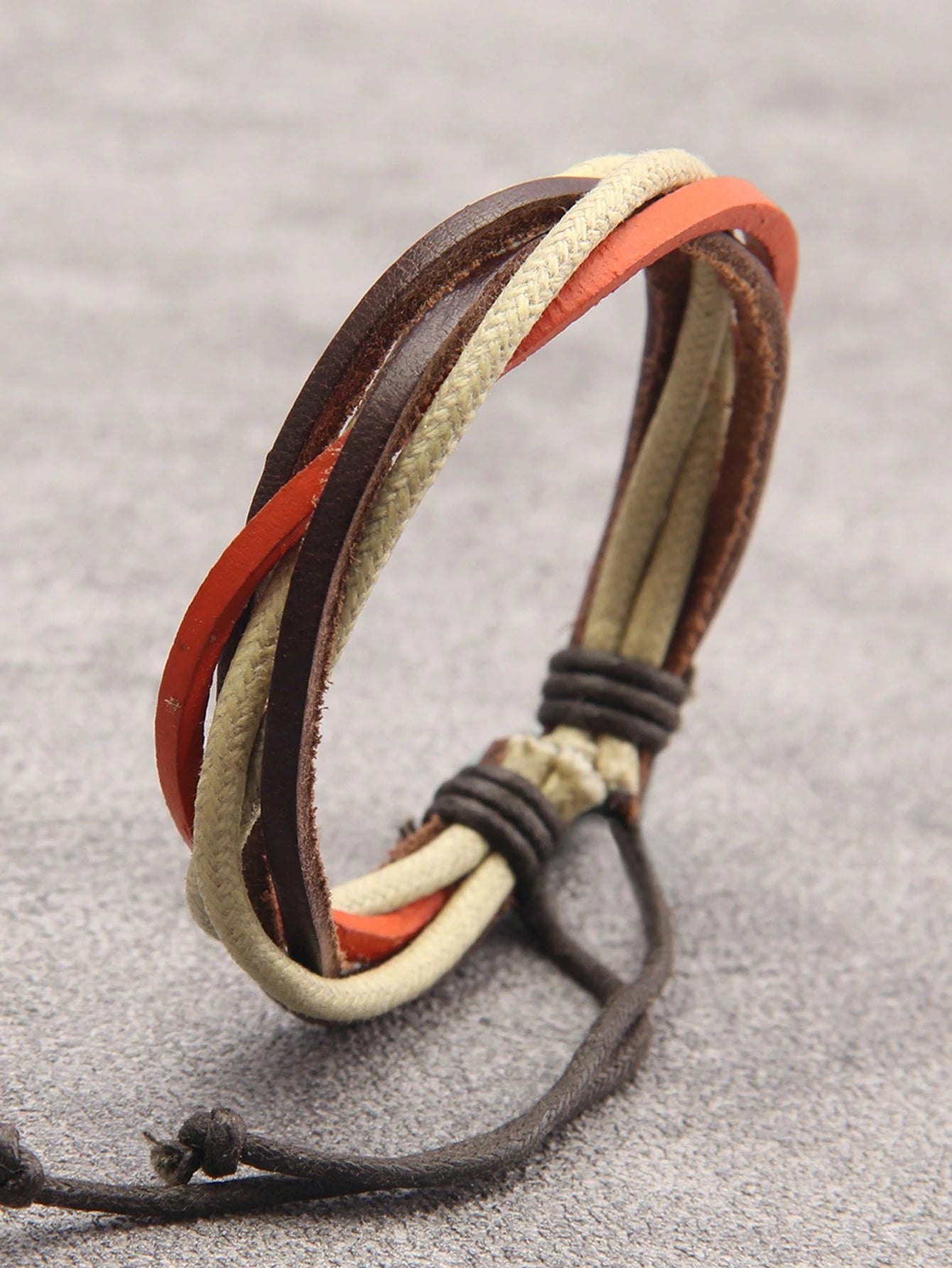 Fashionable and Popular Men Color Block Bracelet PU for Jewelry Gift and for a Stylish Look