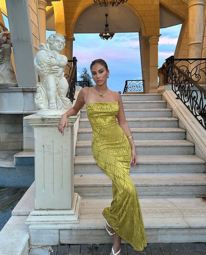 Fay Maxi Dress - Gold - SHOPJAUS - JAUS